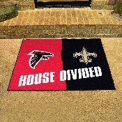 NFL House Divided - Falcons / Saints House Divided Rug - 34 in. x 42.5 in. - House Divided, 15553