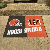 NFL Bengals / Browns House Divided Rug - House Divided, 15554
