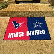 NFL House Divided - Texans / Cowboys House Divided Rug - 34 in. x 42.5 in. - House Divided, 15556