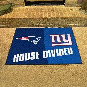 NFL House Divided - Patriots / Giants House Divided Rug - 34 in. x 42.5 in. - House Divided, 15557