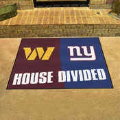 NFL House Divided - Football Team / Giants House Divided Rug - 34 in. x 42.5 in., 15561