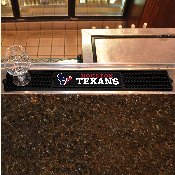 Houston Texans Bar Drink Mat - 3.25in. x 24in. - Bull Head Primary Logo & Wordmark, 15564