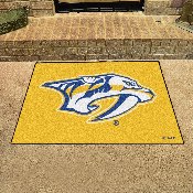 Nashville Predators All-Star Rug - 34 in. x 42.5 in. - Predator Head Primary Logo - Yellow, 15571