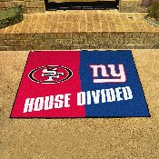 NFL -San Francisco 49ers - New York Giants House Divided Rugs 33.75"x42.5", 15596