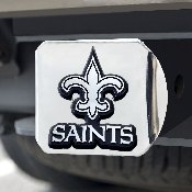 New Orleans Saints Chrome Metal Hitch Cover with Chrome Metal 3D Emblem, 15611