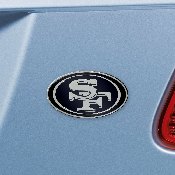 San Francisco 49ers 3D Chrome Metal Emblem, 15625
