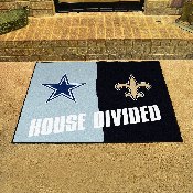 NFL House Divided - Cowboys / Saints House Divided Rug - 34 in. x 42.5 in. - House Divided, 15647