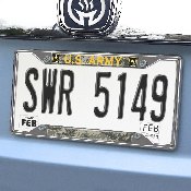U.S. Army Chrome Metal License Plate Frame, 6.25in x 12.25in, 15688