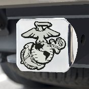 U.S. Marines Chrome Metal Hitch Cover with Chrome Metal 3D Emblem, 15721