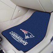 New England Patriots Front Carpet Car Mat Set - 2 Pieces, 2017 Super Bowl LI Champions, 16205