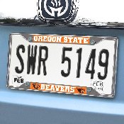 Oregon State Beavers Chrome Metal License Plate Frame, 6.25in x 12.25in, 16838