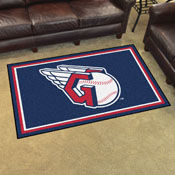 Cleveland Guardians 4ft. x 6ft. Plush Area Rug - Guardians Fastball Primary Logo, 16916