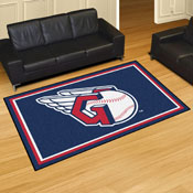 Cleveland Guardians 5ft. x 8 ft. Plush Area Rug - Guardians Fastball Primary Logo, 16917