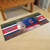 Cleveland Guardians Baseball Runner Rug - 30in. x 72in. - Guardians Fastball Primary Logo, 16918