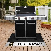 U.S. Army Vinyl Grill Mat - 26in. x 42in. - U.S Army Official Logo - Gray, 16927