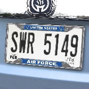U.S. Air Force Chrome Metal License Plate Frame, 6.25in x 12.25in, 16941