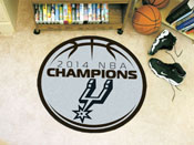 San Antonio Spurs 2014 NBA Champions Basketball Rug - 27in. Diameter, 16970