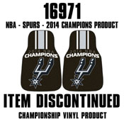 San Antonio Spurs 2014 NBA Champions Front Carpet Car Mat Set - 2 Pieces, 16971