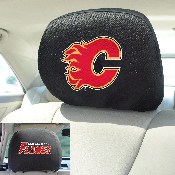 Calgary Flames Embroidered Head Rest Cover Set - 2 Pieces, 16994