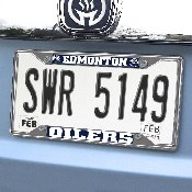 Edmonton Oilers Chrome Metal License Plate Frame, 6.25in x 12.25in, 17020