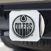 Edmonton Oilers Chrome Metal Hitch Cover with Chrome Metal 3D Emblem, 17022