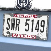 Montreal Canadiens Chrome Metal License Plate Frame, 6.25in x 12.25in, 17031