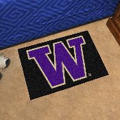Washington Huskies Starter Mat Accent Rug - 19in. x 30in. - W Primary Logo - Black, 17103