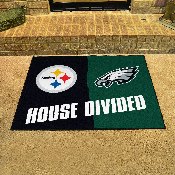 NFL - Steelers/Eagles House Divided Rugs 33.75"x42.5", 17113