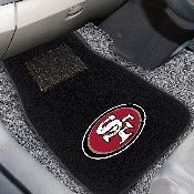San Francisco 49ers Embroidered Car Mat Set - 2 Pieces - Oval SF Primary Logo, 17120