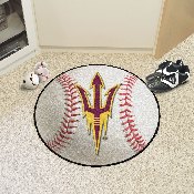 Arizona State Sun Devils Baseball Rug - 27in. Diameter - Pitchfork Primary Logo, 17143