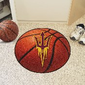 Arizona State Sun Devils Basketball Rug - 27in. Diameter - Pitchfork Primary Logo, 17144