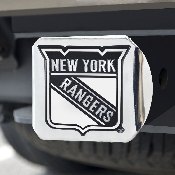 New York Rangers Chrome Metal Hitch Cover with Chrome Metal 3D Emblem, 17168
