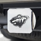 Minnesota Wild Chrome Metal Hitch Cover with Chrome Metal 3D Emblem, 17176