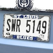 St. Louis Blues Chrome Metal License Plate Frame, 6.25in x 12.25in, 17186