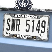 Anaheim Ducks Chrome Metal License Plate Frame, 6.25in x 12.25in, 17194