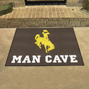 Wyoming Cowboys Man Cave All-Star Rug - 34 in. x 42.5 in., 17334