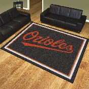 Baltimore Orioles 8ft. x 10 ft. Plush Area Rug "Orioles" Logo, 17413