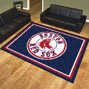 Boston Red Sox 8ft. x 10 ft. Plush Area Rug - Circular Red Socks with Wordmark Secondary Logo, 17414