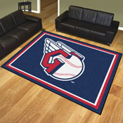 Cleveland Guardians 8ft. x 10 ft. Plush Area Rug - Guardians Fastball Primary Logo, 17418
