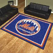 New York Mets 8ft. x 10 ft. Plush Area Rug - Circular Mets Primary Logo, 17428