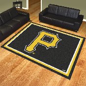 Pittsburgh Pirates 8ft. x 10 ft. Plush Area Rug - Circular Pirates Secondary Logo, 17432