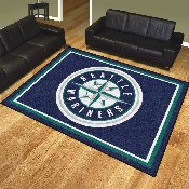 Seattle Mariners 8ft. x 10 ft. Plush Area Rug - Circular Mariners Primary Logo, 17435