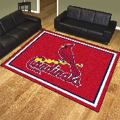 St. Louis Cardinals 8ft. x 10 ft. Plush Area Rug - Bird On Bat Primary Logo, 17436