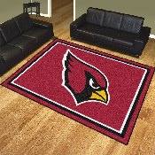 Arizona Cardinals 8ft. x 10 ft. Plush Area Rug - Cardinal Head Primary Logo, 17472
