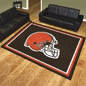 Cleveland Browns 8ft. x 10 ft. Plush Area Rug - Browns Helmet Primary Logo, 17479