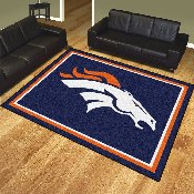 Denver Broncos 8ft. x 10 ft. Plush Area Rug - Bronco Head Primary Logo, 17480
