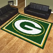 Green Bay Packers 8ft. x 10 ft. Plush Area Rug - Oval G Primary Logo, 17482