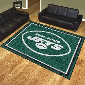 New York Jets 8ft. x 10 ft. Plush Area Rug - Oval Jets Primary Logo, 17492