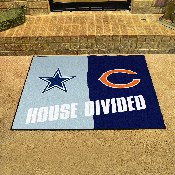 NFL House Divided - Cowboys / Bears House Divided Rug - 34 in. x 42.5 in. - House Divided, 17592