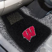Wisconsin Badgers Embroidered Car Mat Set - 2 Pieces, 17597